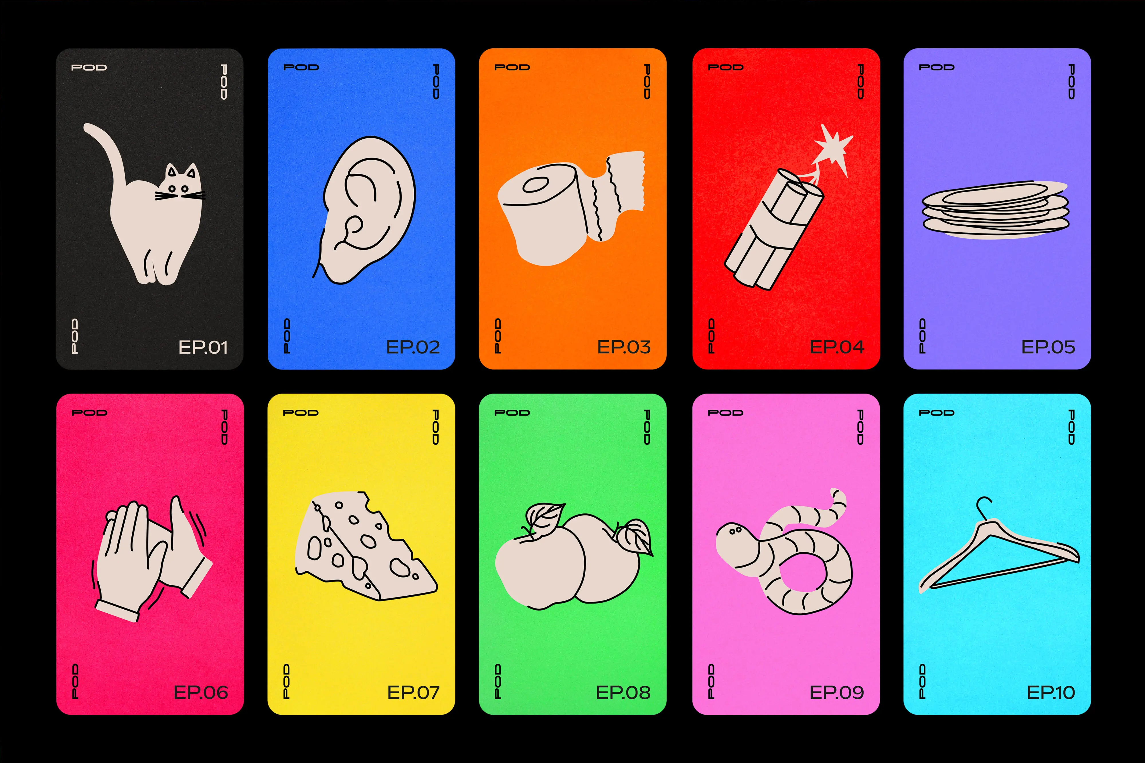 piknik-pod-pod-pod-G1 Branding for a podcast production studio by Piknik Studio